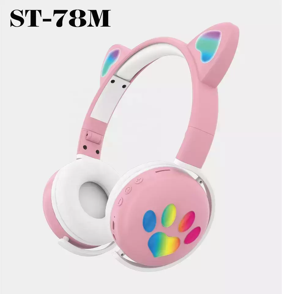 headphone-cat-ear-st78m-1 هدفون گربه ای بی سیم مدل ST-78M - Image 1