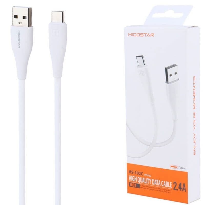 1753111427_ump18t6pq کابل تایپ سی فست شارژ Hicostar HS-102C 2.4A 1m - Image 1