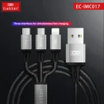 کابل 3 سر فست شارژ Earldom EC-IMC017 2.4A 1.2m - Image 2