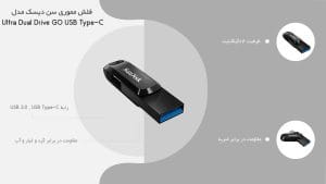 5559d5452e3c8a5aece94418113c4f39a7574aa6 1600251239 فلش مموری سن دیسک مدل Ultra Dual Drive GO USB Type-C ظرفیت 64 گیگابایت
