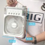 پنکه رومیزی مه پاش تایمر دار Air Cooler fan - Image 3