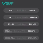 ماشین اصلاح موی سر و صورت شارژی وی جی ار مدل V-197 - Image 3