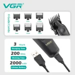 ماشین اصلاح موی سر و صورت شارژی وی جی ار مدل V-197 - Image 7